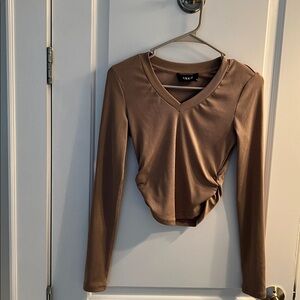 Cider Women's Beige Long Sleeve Tee